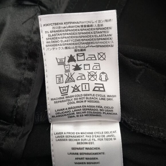 Guess Ladies Size 31 Waist Black Flare Leg Zipper & 2 Clasp Closure Pants - Picture 6 of 13